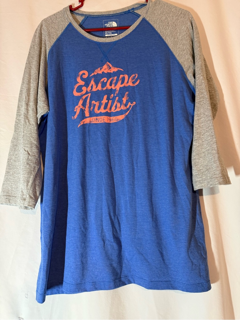 The North Face Women’s XL Escape Artist 3/4 Sleeve Raglan Shirt Blue Gray